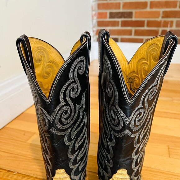 8 D RARE VIPER SNAKE POINTED TOE GOLD LABEL TL VTG CUSTOM COWBOY WESTERN BOOTS - Picture 14 of 16